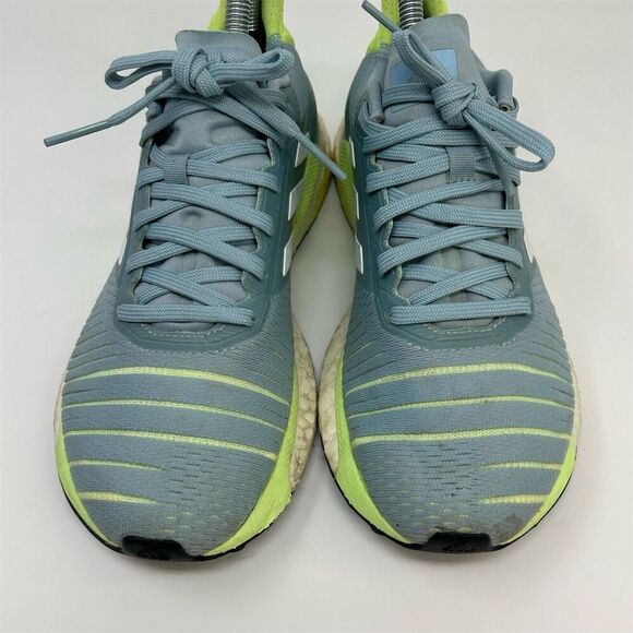 Adidas Solar Glide Running Shoes Light Blue Neon Green Size 6.5 Athletic Sneaker - Picture 6 of 13